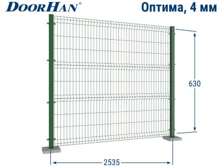 Купить 3D заборную секцию ДорХан 2535×630 мм в Артёме от 943 руб.